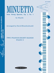 Minuetto from String Quartet, Opus 1, No. 1 - Piano Quartet (2 Pianos, 8 Hands)