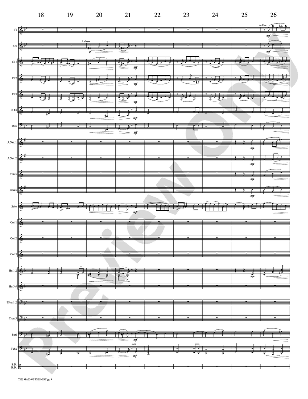 The Maid Of The Mist Solo Cornet And Concert Band Score Concert