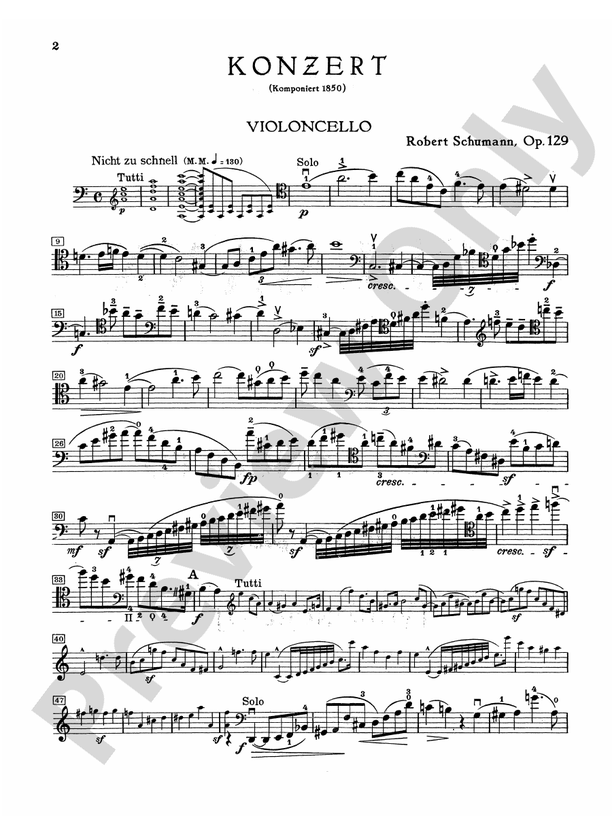 Schumann: Cello Concerto in A Minor, Op. 129