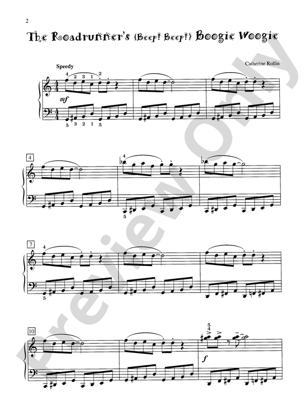 The Roadrunner's (Beep! Beep!) Boogie Woogie - Piano Solo