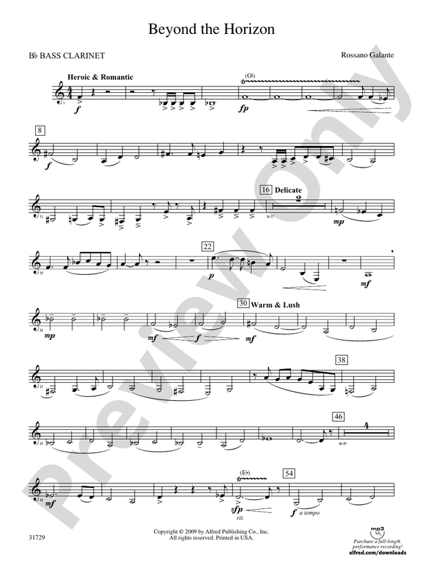 Beyond the Horizon Bflat Bass Bflat Bass Part