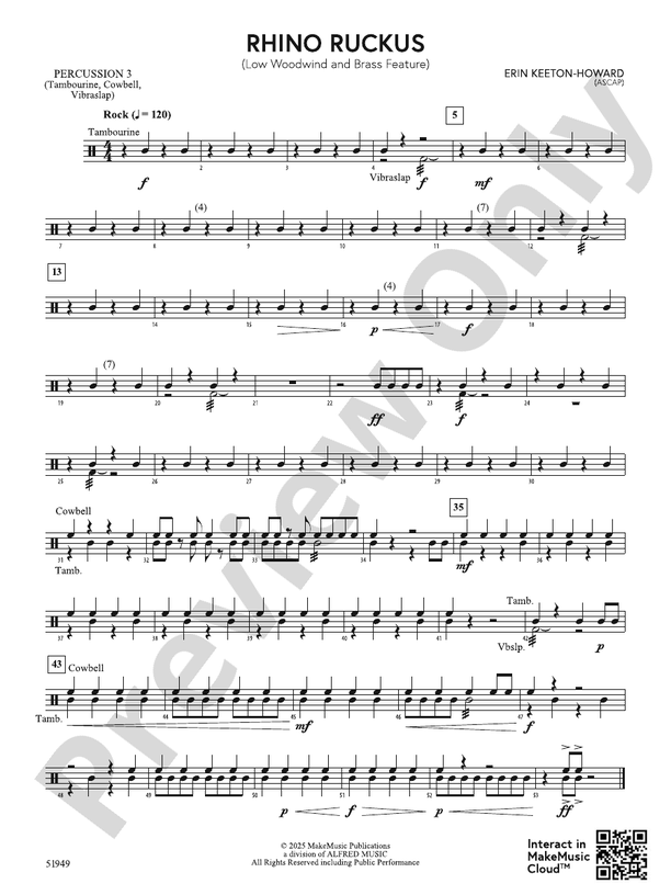 Rhino Ruckus: 3rd Percussion: 3rd Percussion Part - Digital Sheet Music ...