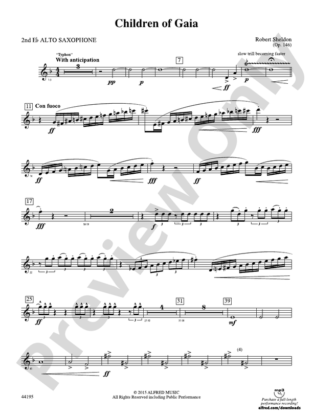 Children of Gaia: 2nd E-flat Alto Saxophone
