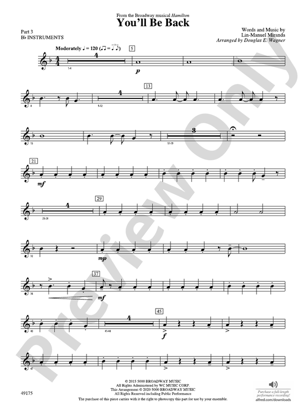 You'll Be Back: Part 3 - B-flat Instruments