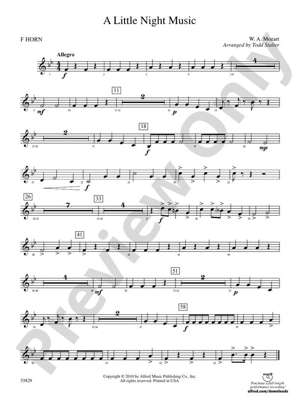 A Little Night Music 1st F Horn 1st F Horn