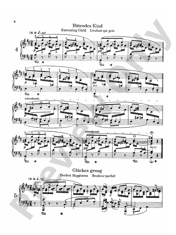 Schumann Scenes from Childhood, Op. 15 Entreating Child Part