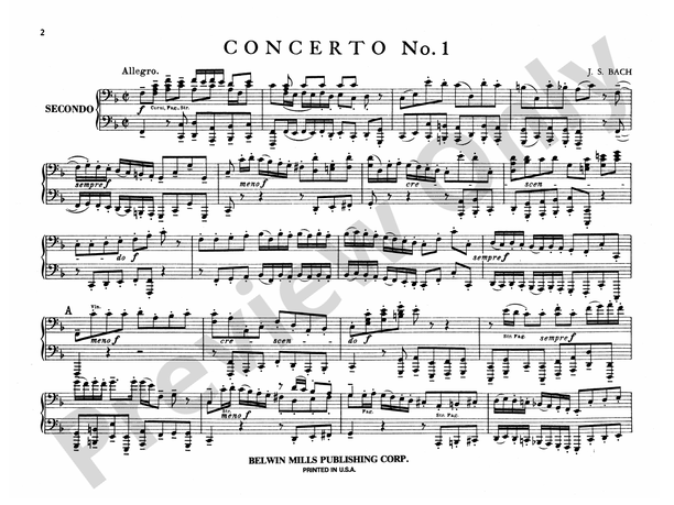 Bach: Brandenburg Concertos (Volume I) (Arr. Max Reger)