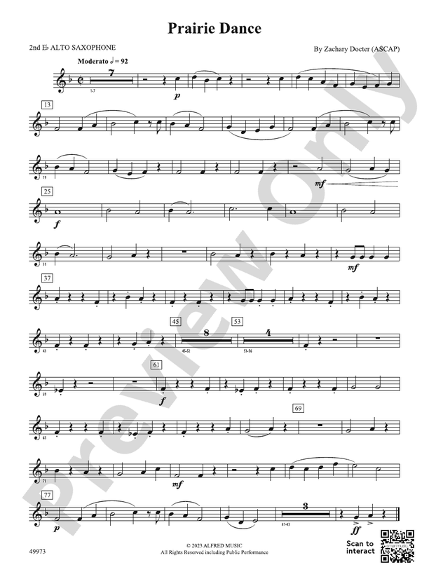 Prairie Dance 2nd Eflat Alto Saxophone 2nd Eflat Alto Saxophone