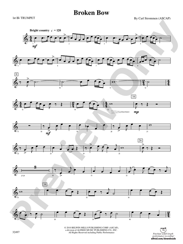 Broken Bow: 1st B-flat Trumpet