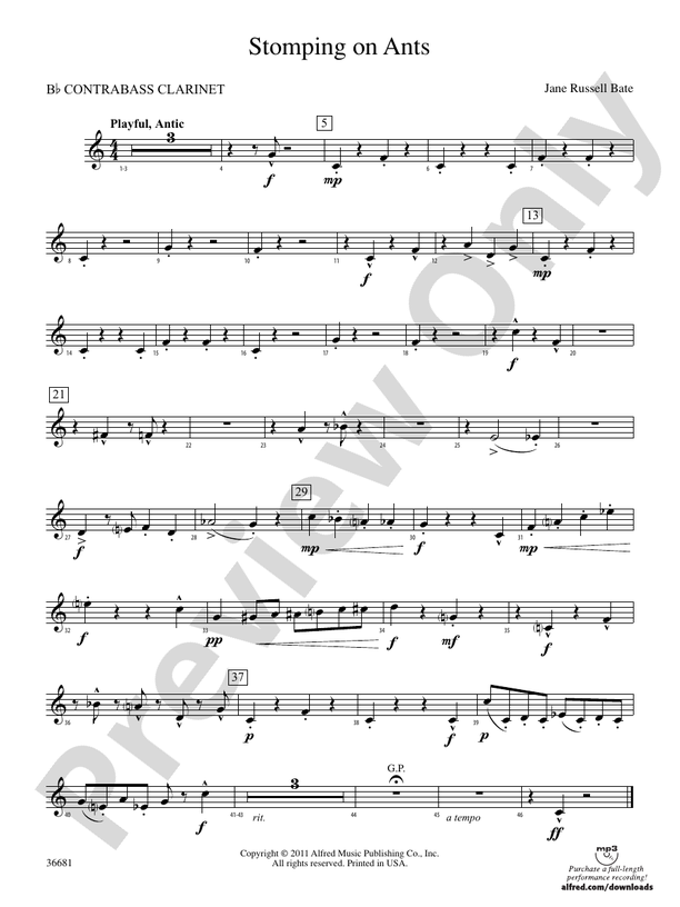 Stomping on Ants (wp) Bflat Contrabass (wp) Bflat