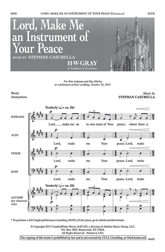 Lord, Make Me an Instrument of Your Peace
