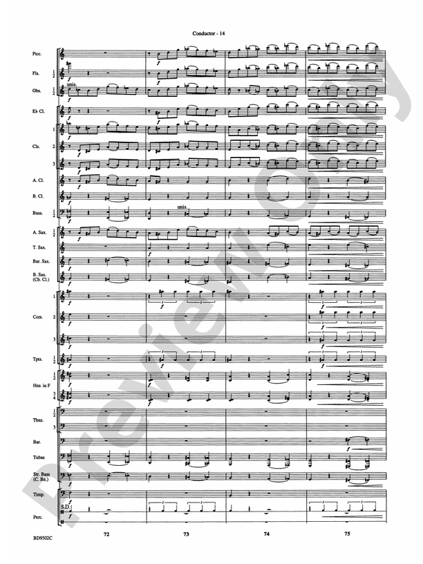 【ファッション通販】 Band: for 3 No. Symphony Score: Digital - Score Band Concert パーカッション・打楽器
