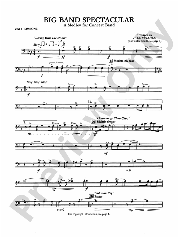 Big Band Spectacular 2nd Trombone 2nd Trombone Part Digital Sheet