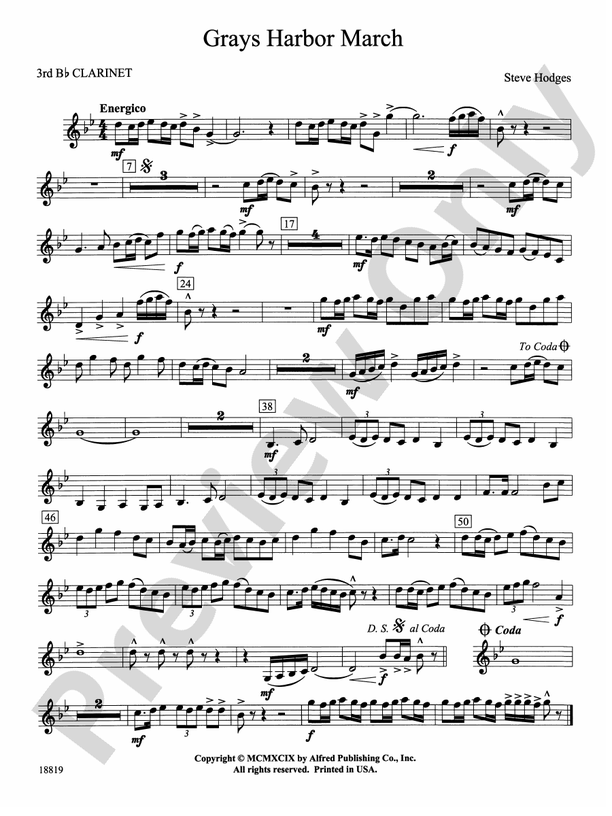 Grays Harbor March 3rd Bflat 3rd Bflat Part