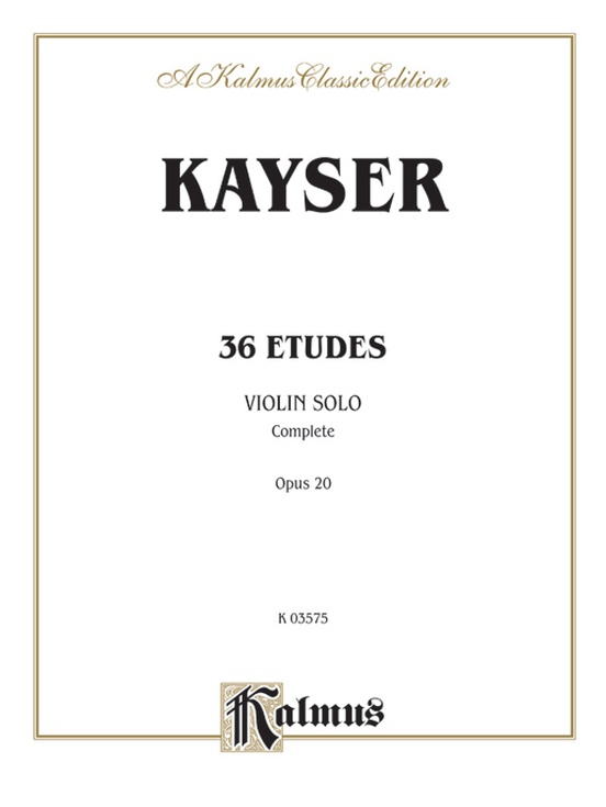 Kayser: Thirty-Six Etudes, Op. 20: No. 19 Part - Digital Sheet