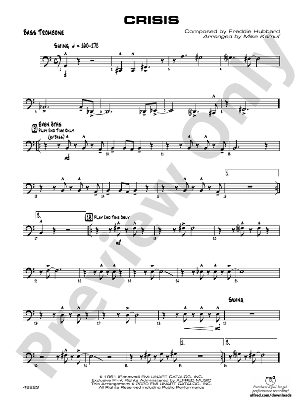 Crisis Bass Trombone Bass Trombone Part Digital Sheet Music Download