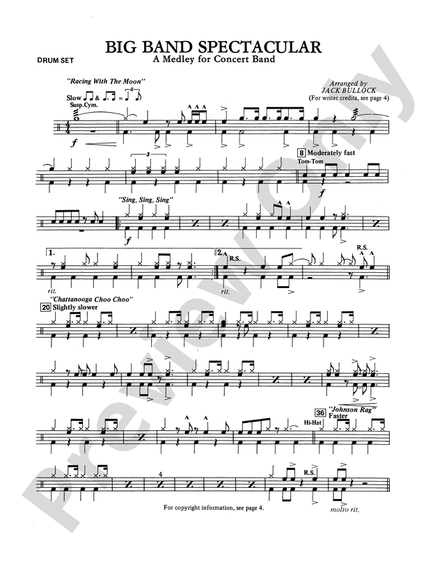 Big Band Spectacular: Drums: Drums Part - Digital Sheet Music Download