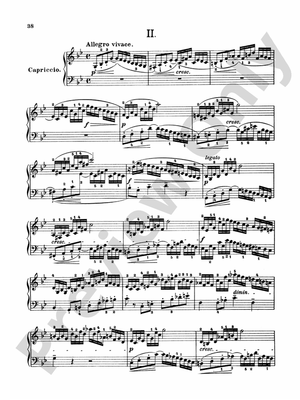 Handel: Lecons and Pieces: 7 Pieces, Capriccio Part - Digital Sheet ...
