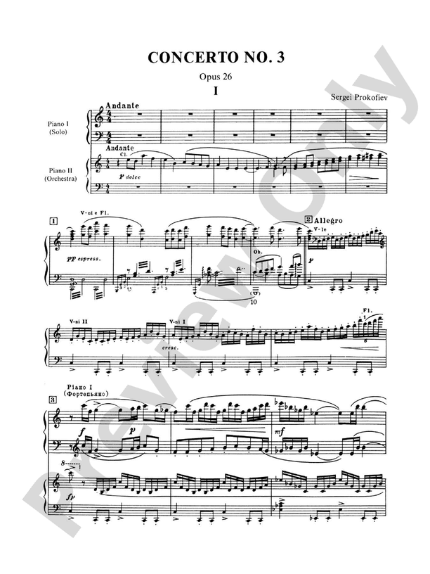 Piano Concerto No. 3 in C Major, Opus 26 - 1st Movement - Piano Duo (2 Pianos, 4 Hands)