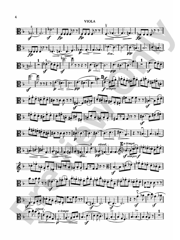 String Quartets, Op. 41, Nos. 1, 2 & 3 Viola Viola Part Digital Sheet Music Download