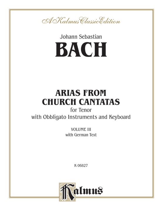 Arias from Church Cantatas, Volume III (4 Arias)