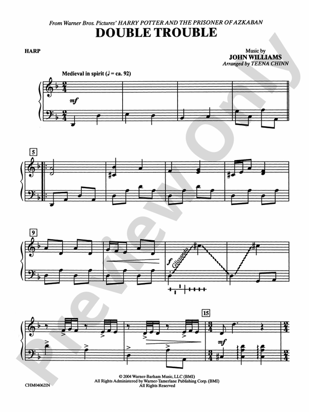 Double Trouble (SATB ) by John Williams/arr.