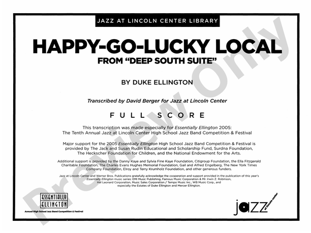 Happy-Go-Lucky Local (from Deep South Suite)