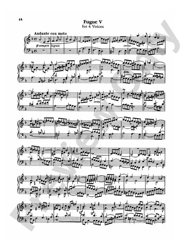 Bach: The Art of the Fugue (Ed. Carl Czerny): Fugue V Part - Digital ...