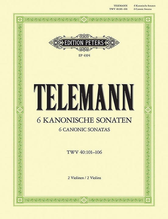 6 Canonic Sonatas For 2 Violins Book Strings Sheet Music 