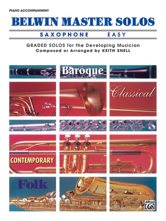 Belwin Master Solos, Volume 1 (Alto Saxophone): Saxophone Book