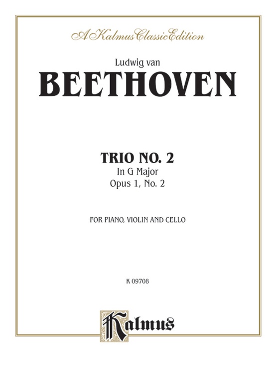 Piano Trio No. 2 - Opus 1, No. 2 in G Major