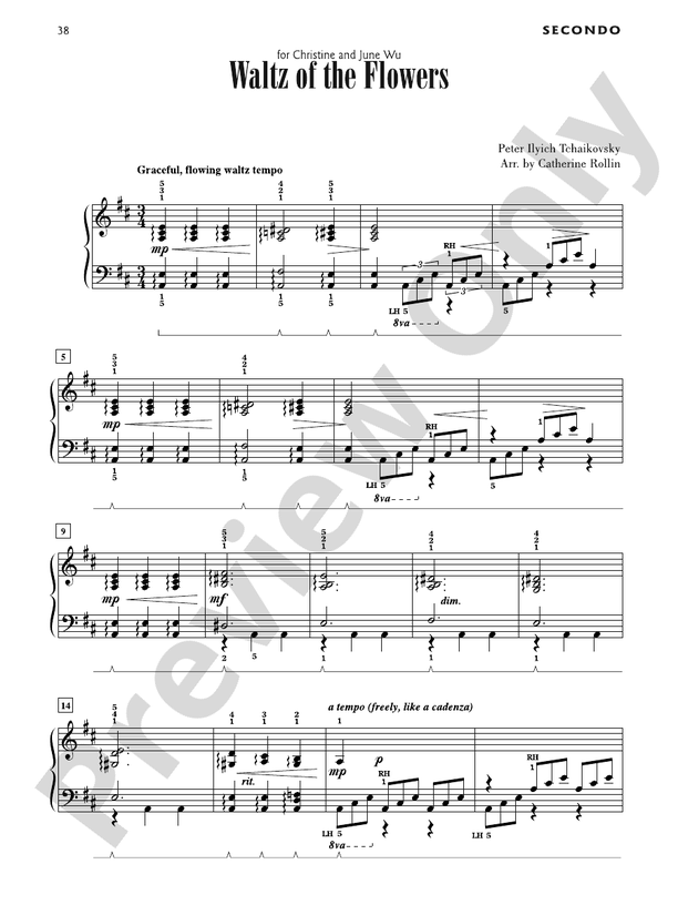 Waltz of the Flowers - Piano Duet (1 Piano, 4 Hands)