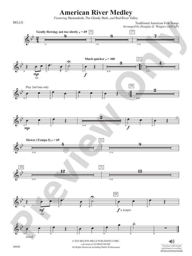 American River Medley Mallets Mallets Part Digital Sheet Music Download