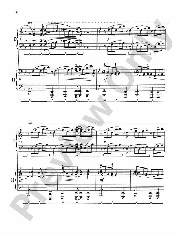 Blues Nocturne - Piano Duo (2 Pianos, 4 Hands)