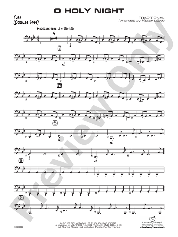 O Holy Night (For Orchestra and Choir) Sheet music for Trombone, Tuba,  Flute, Oboe & more instruments (Mixed Ensemble)