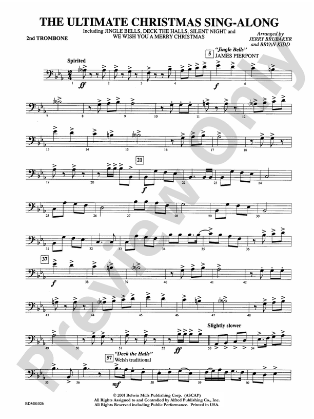 The Ultimate Christmas SingAlong 2nd Trombone 2nd Trombone Part