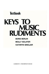 Keys to Music Rudiments: Textbook