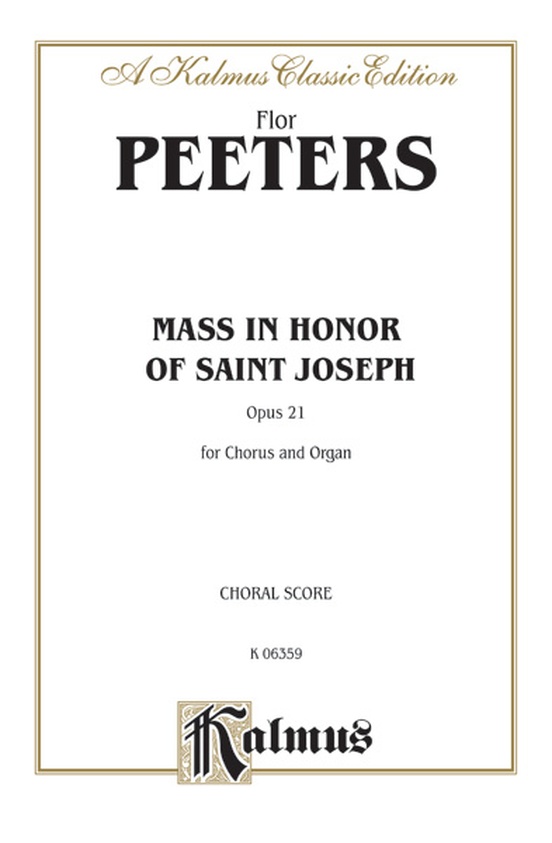 Mass in Honor of Saint Joseph, Opus 21