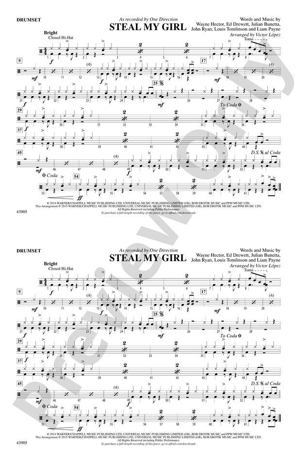 Steal My Girl Sheet Music, One Direction