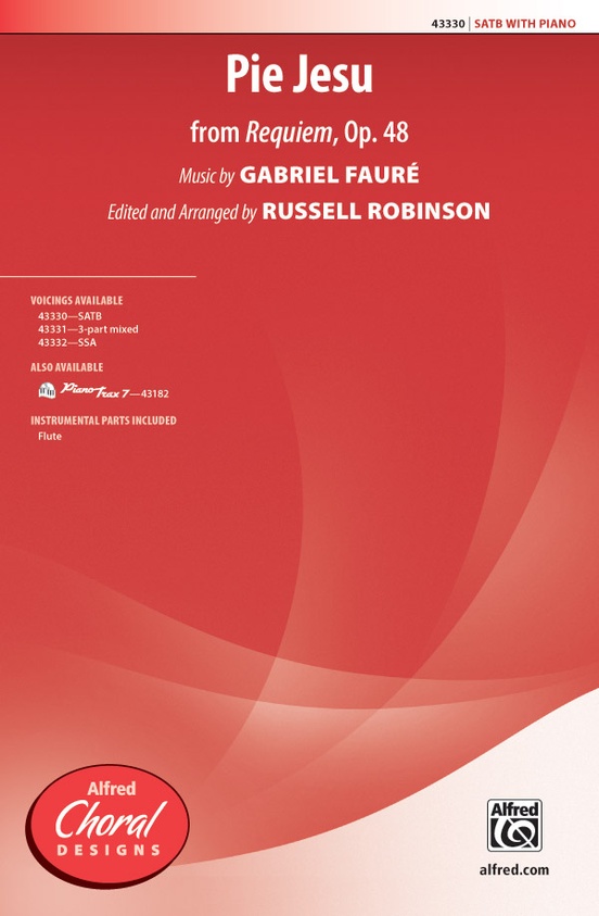 Pie Jesu SATB Choral Octavo Gabriel Fauré Sheet Music