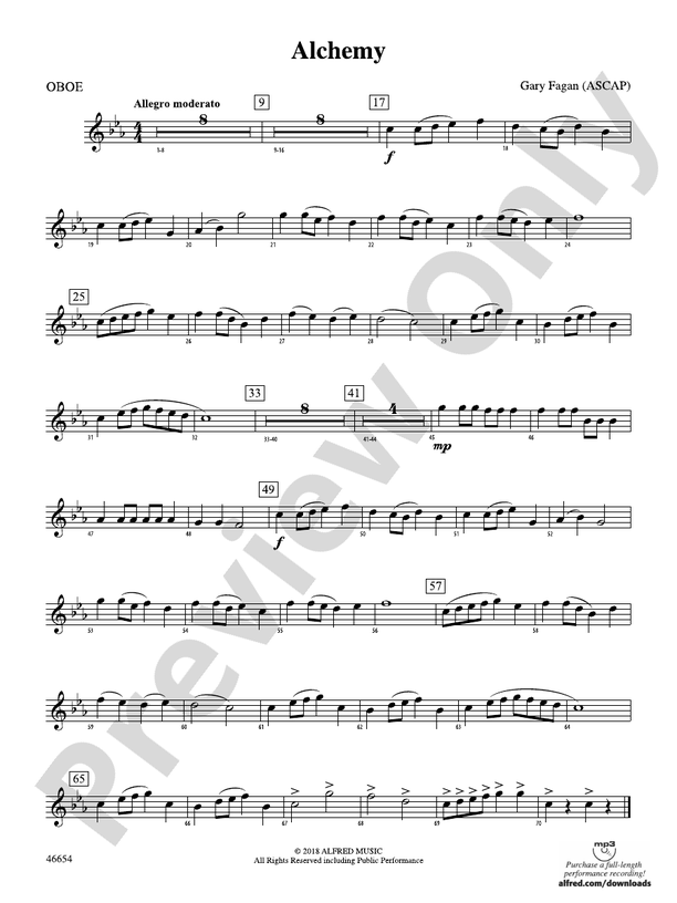 Alchemy Oboe Oboe Part Digital Sheet Music Download