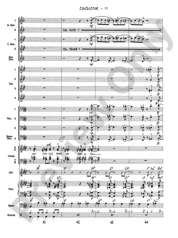 Satin Doll: Vocal Solo with Jazz Ensemble Conductor Score & Parts