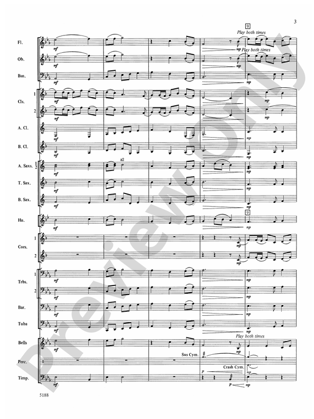Tunbridge Meadows Score Concert Band Score Digital Sheet Music Download