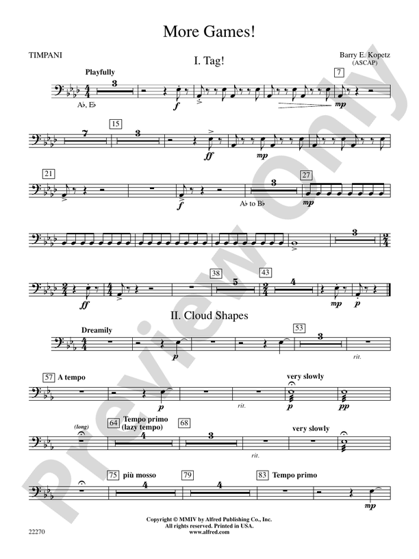 More Games! Timpani Timpani Part Digital Sheet Music Download