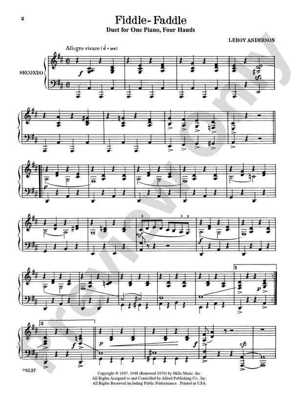 Fauré - Cantique De Jean Racine, For Piano Duet, Four Hands, One Piano
