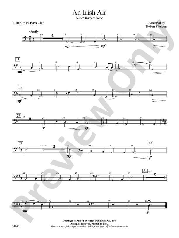 An Irish Air: (wp) E-flat Tuba B.C.