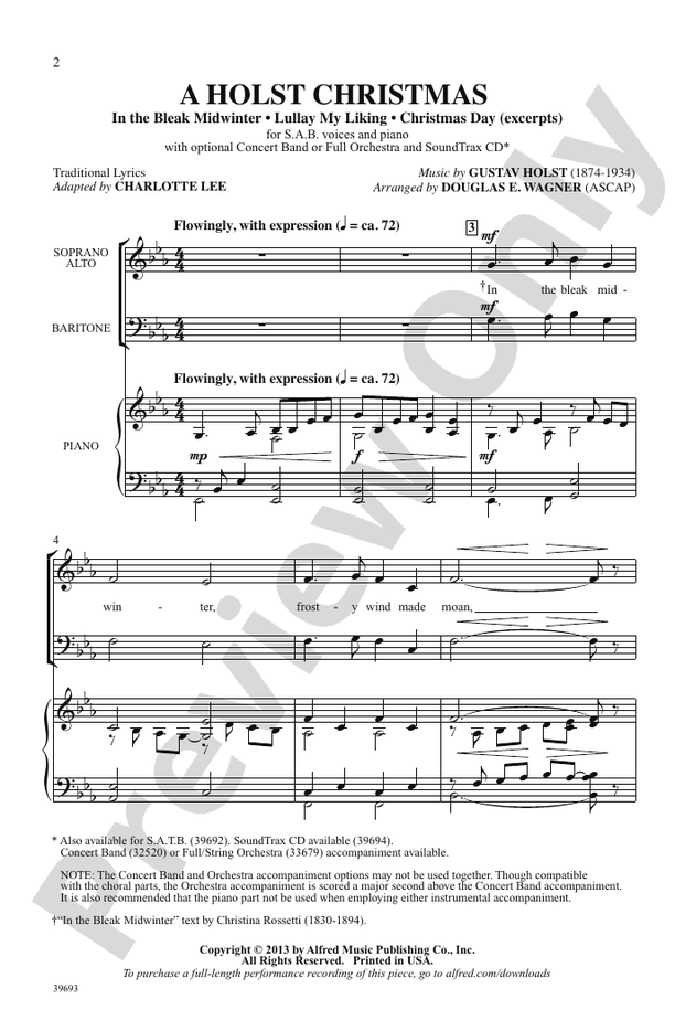 A Holst Christmas: SAB Choral Octavo: Gustav Holst - Digital Sheet