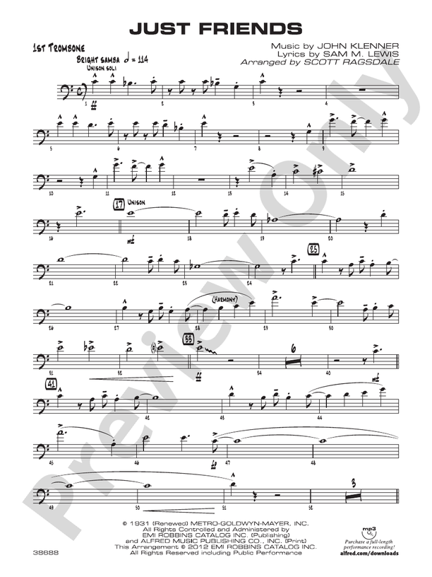 Just Friends: 1st Trombone