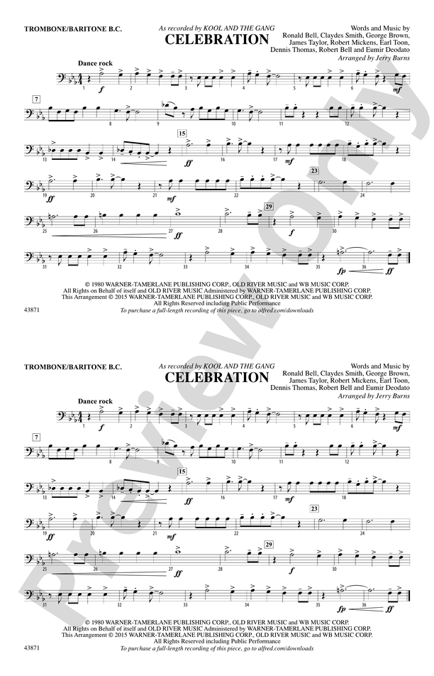 Celebration: Trombone/Baritone