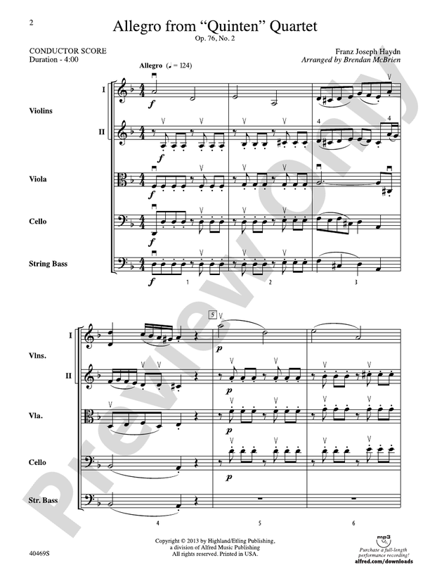 Allegro from "Quinten" Quartet